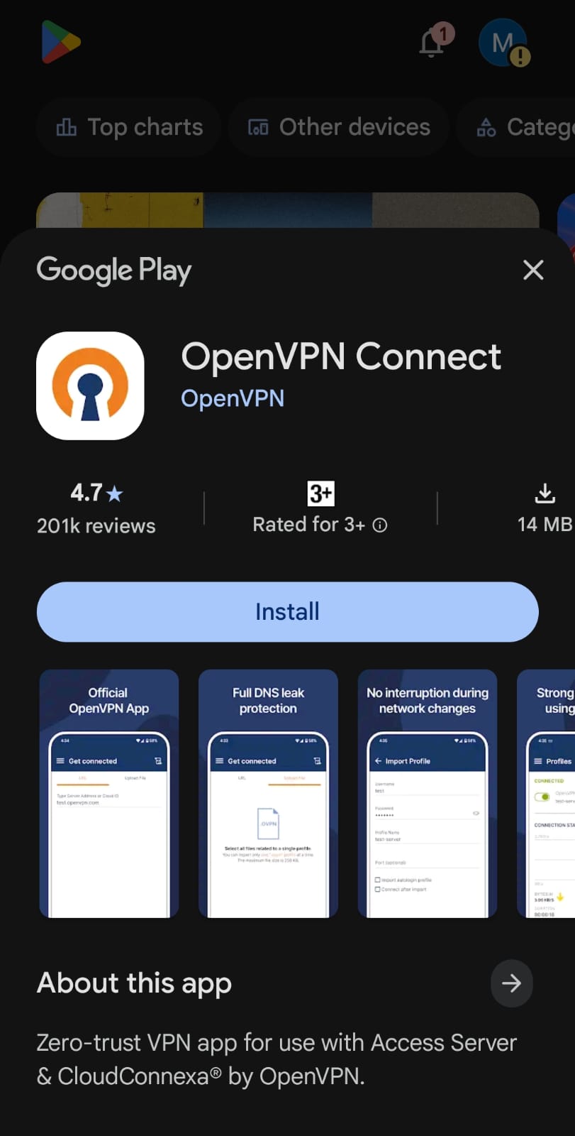 Download OpenVPN Application
